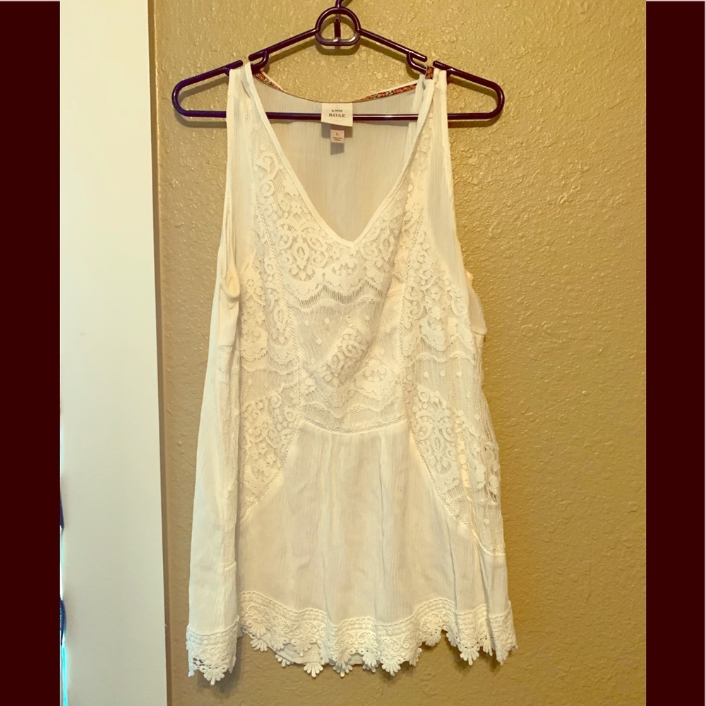 Knox & Rose White Lace Top